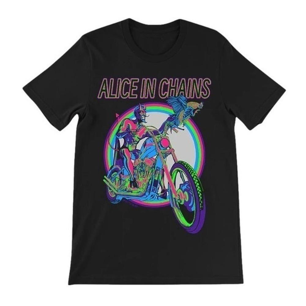 Alice In Chains Devil Bike Tshirt Alice In Chains Shirt